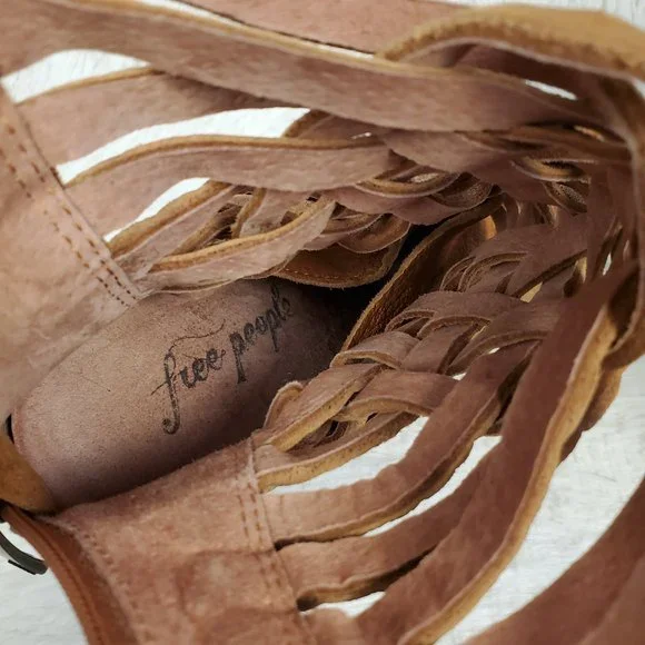 Free People Carrera Woven Leather Heel Boot Size 38 EU - Picture 7 of 7